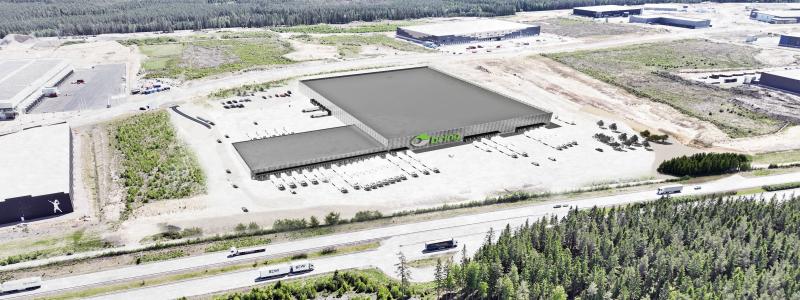 Bring bygger ny jätteterminal i Jönköping. Foto: Bring