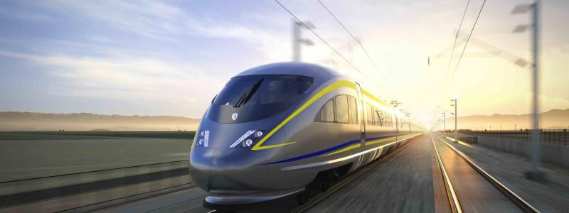 Från och med 2029 kommer Kaliforniens höghastighetstågsystem att köra från San Francisco till Los Angeles på under tre timmar. Foto: State of California
