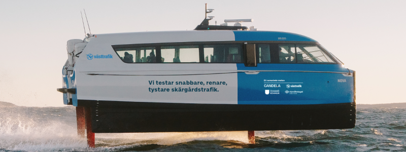 I september ges pendlare mellan Öckerö och centrala Göteborg möjlighet att teståka eldriven bärplansfärja. Foto: Candela