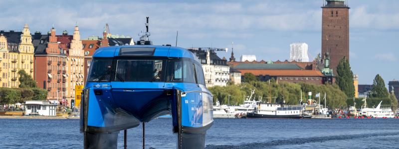Bärplansbåten Nova på Stockholms ström Foto: Transdev