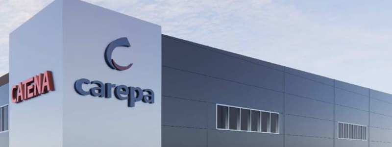 Catena uppför ny logistikanläggning för Carepa i Ängelholm. Foto: Catena