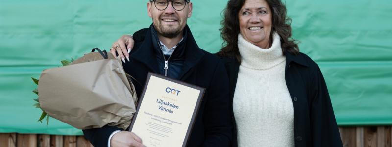 Jesper Westman, rektor och Maria Öhgren, gymnasiechef på Liljaskolan. Foto: Samuel Pettersson