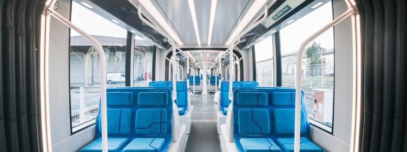 Interiörens design i en Citadis vagn. Foto: Alstom