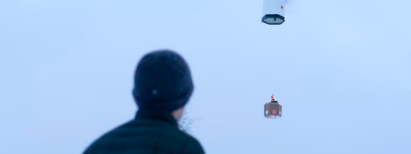 Skärgårdsbor får matleveranser med drönare. Foto: Norrtälje kommun