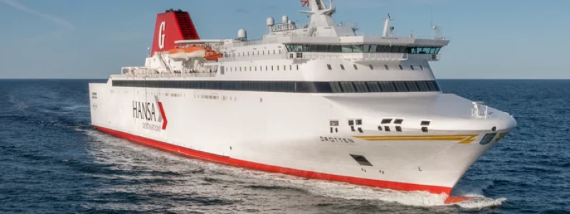 Sträckan Nynäshamn-Visby-Rostock har upprätthållits av Gotlandsbolagets M/S Drotten. Foto: Gotlandsbolaget
