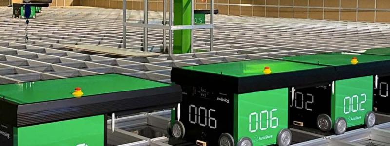 Logistikbranschen ser en allt större användning av  automation i sina  lagerytor. Här Shelfless koncept i Brings högautomatiserade anläggning i Rosersberg.