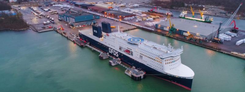 Aura Seaways i Karlshamns hamn.