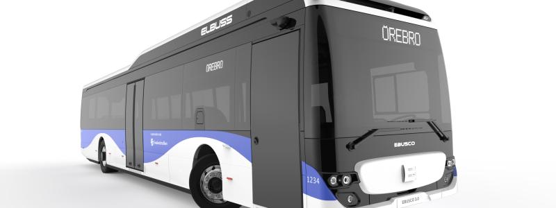 Svealandstrafikens elbuss för regiontrafik i Örebro län. Foto: Svealandstrafiken