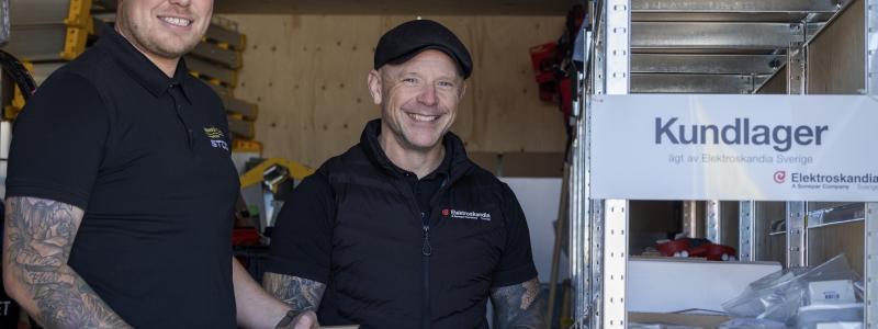 Erik Modig Grönqvist, Assemblin El och Thomas Ihrstedt. Foto:  Elektroskandia.