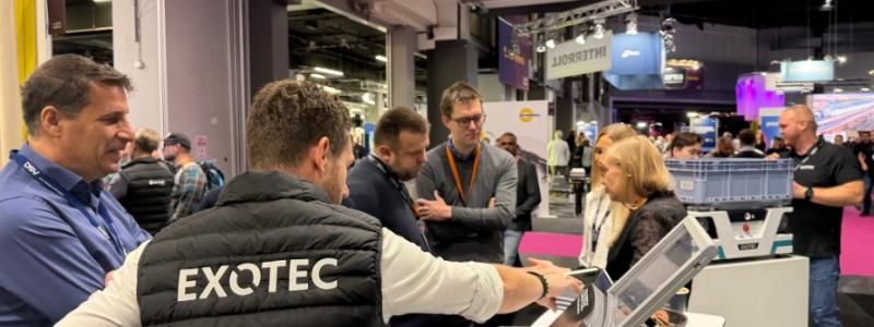 På Logistik & Transport-mässan visade företaget upp sina Skypod-robotar Foto: Exotic