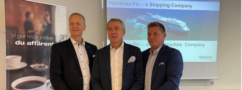 Presskonferens, Mariehamn. Foto: Finnlines