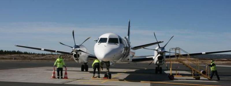 Från och med 12 juni pausas all flygtrafik mellan Örnsköldsvik och Arlanda. Foto: Örnsköldsviks kommun
