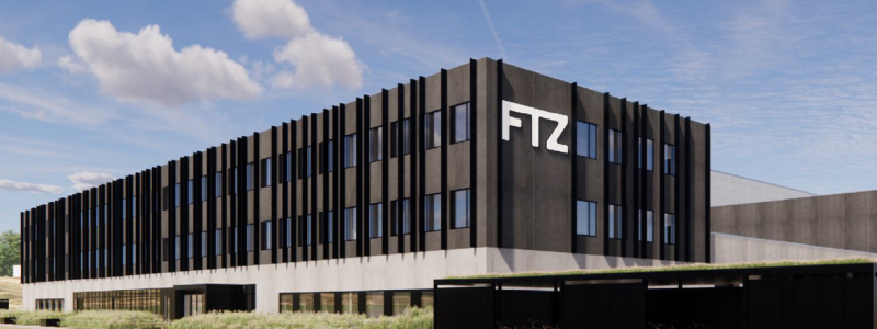 Illustration av det nya centrallagret med tillhörande huvudkontor som kommer att stå klart 2025 i Odense. Foto: Meka