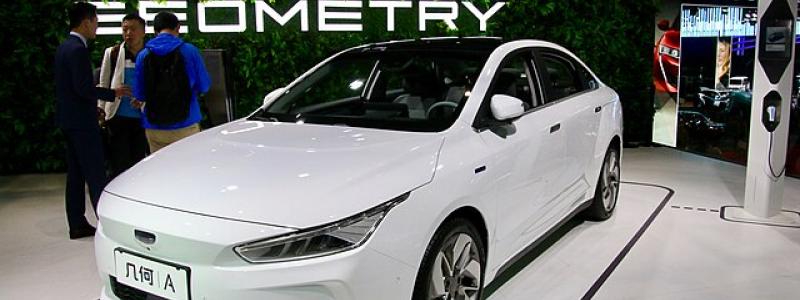Den kinesiska elbilen Geometry A från det kinesiska företaget Geely. Foto: Wikimedia Commons