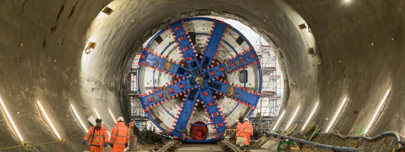 Storbritanniens största infrastrukturprojekt HS2. Ett steg i taget. Bilden visar genombrottet i Chilterntunnel. Foto: HS2