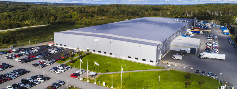 Den 28 000 kvadratmeter stora logistikfastigheten Göteborg Sörred 7:8. Foto: SLP