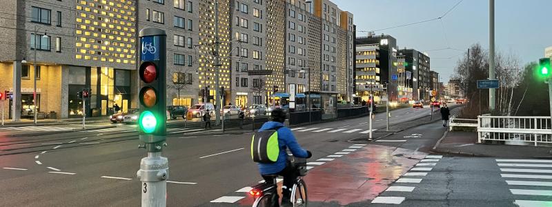 Nytt pendlingscykelstråk längs Mölndalsvägen. Foto: Trafik Göteborg