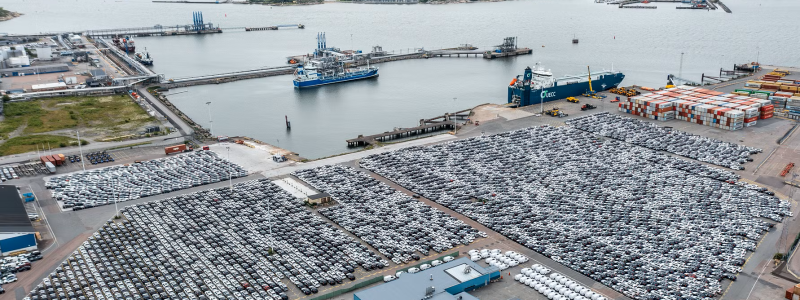 Bilterminalen i Göteborgs Hamn. Bild: Göteborgs Hamn.