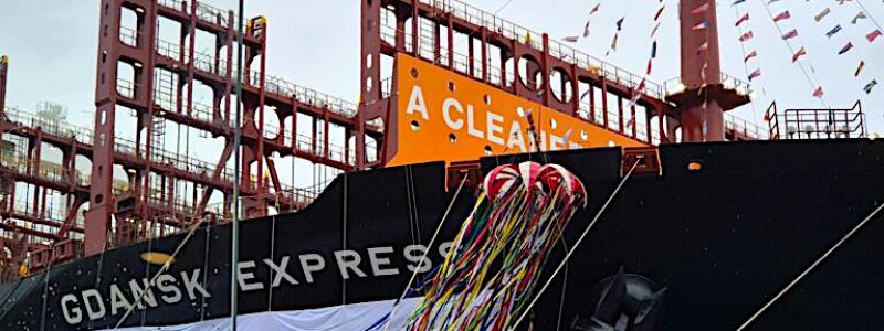 Fartyg med ny dualbränsleteknologi. Foto: Hapag- Lloyd