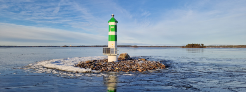 Torpagrund är en de fyrar som förnyats i Mälaren. Fotograf/Källa: Sjöfartsverket