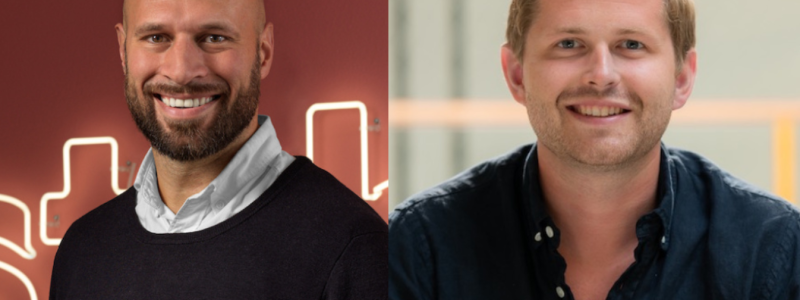 Fredrik Hamilton, vd på Instabee samt Instabox grundare och Instabees nya styrelseordförande, Alexis Priftis. Foto: Instabox
