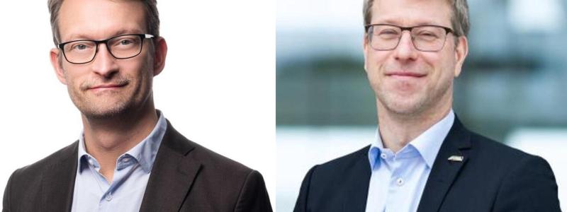 Henrik Isakson, policyansvarig för handelspolitik, och Anders Hermansson, vd Svensk Sjöfart.Foto: Pressbild / Ulf Börjesson/Ernst Henry Photography