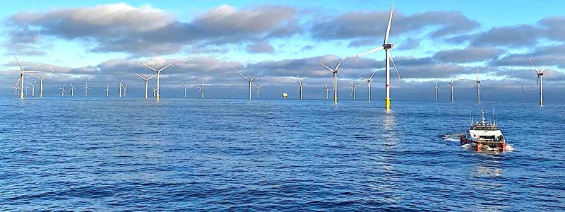 Kaskasi är RWE:s sjätte vindkraftpark utanför Tysklands kust. Foto: RWE