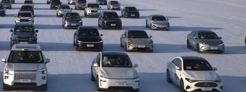 Elbilarna testades i Yakeshi i Inre Mongoliet, där temperaturen sjönk till -25 grader. Foto: Autohome