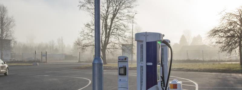 Laddstation för lastbilar, Foto: Elin Gårdestig, Trafikverket