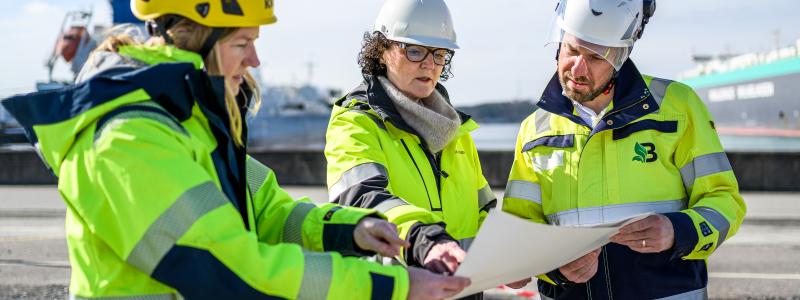 Nordion Energi har påbörjat byggnationen av en ny förvätskningsanläggning i Göteborgs hamn. Pressbild: Nordion Energi