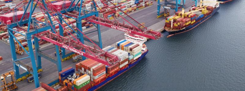 Nytt för året är även fler och tätare avgångar till de stora hubbarna i Europa och större fartyg med mer kapacitet. Foto: APM Terminals