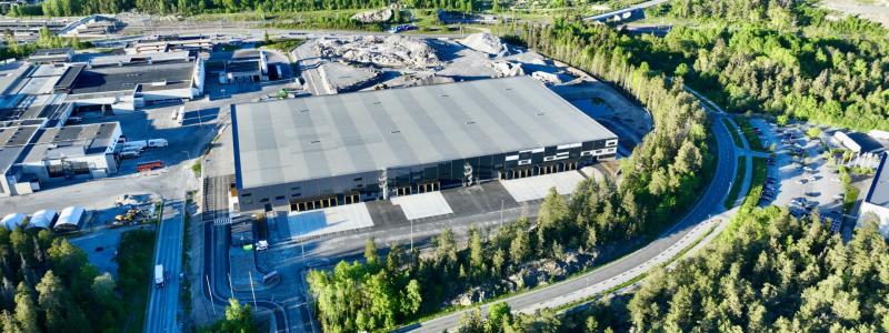 Den nya fastigheten i Kallhäll.  Foto: Logicenters