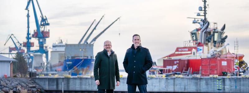 Anders Dahl, vd för Luleå Hamn och Peter Mörtlund, vd för ShoreLink. Foto: Annica Nordlund