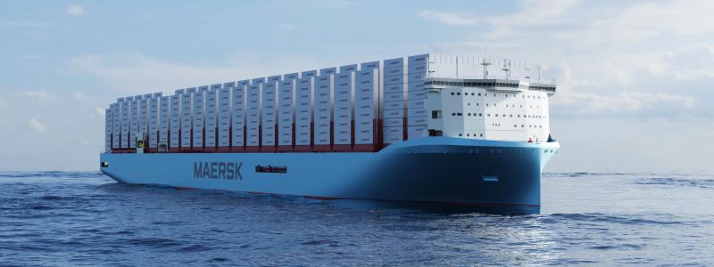 De sex fartygen med kapacitet på 17 000 TEU ska alla levereras 2025. Foto: Maersk