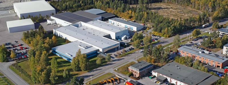 Fastigheten i Märsta omfattar lager-, produktions- och kontorsytor. Foto: Mileway