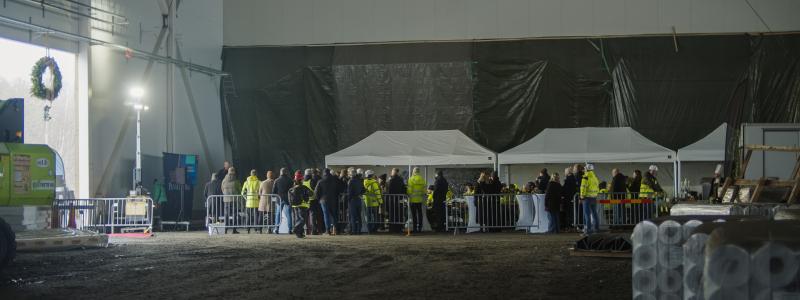 120 gäster samlades för taklagsfesten. Foto: Panattoni