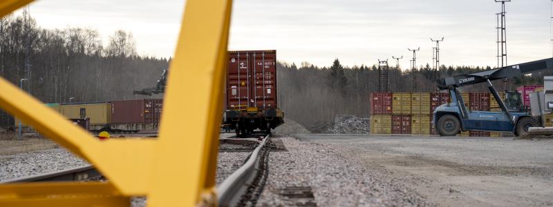 Stenvalls terminal vid sågverket på Lövholmen i Piteå. Foto: Göteborgs hamn