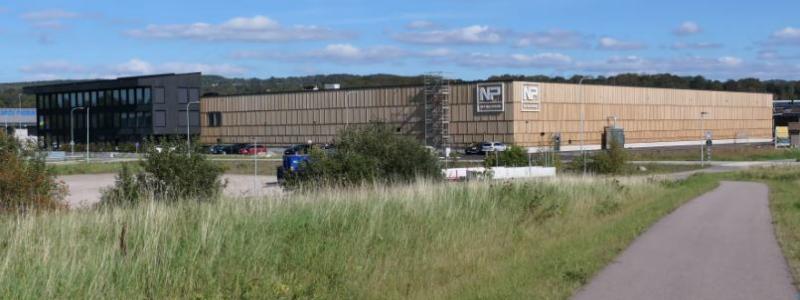 NP Nilssons nya huvudkontor och logistikcenter i Förslöv. Foto: NP Nilsson