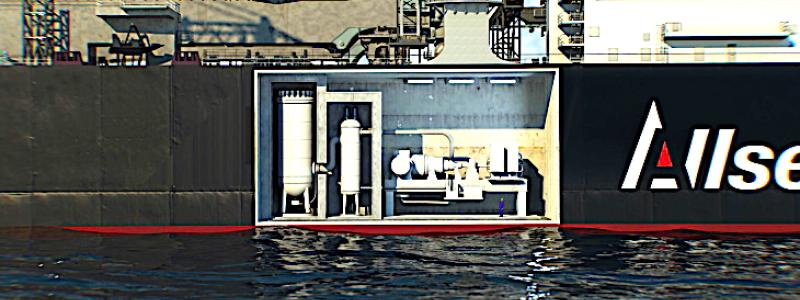 Allseas planerar små modulära reaktorer för både offshore-fartyg och landbaserad industri. Foto: Allseas