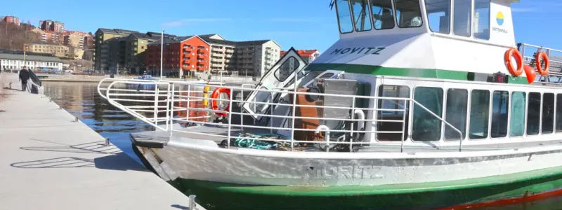 Pendeltrafik testas mellan Finnkajen i Sundsvall och Karlsvikspiren på Alnö. Foto: Sundsvall kommun
