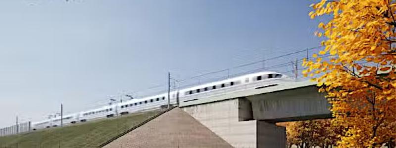 Planerad höghastighetsjärnväg mellan Warszawa och Łódź är en del av Polens stora transportprojekt. Bild: CPK