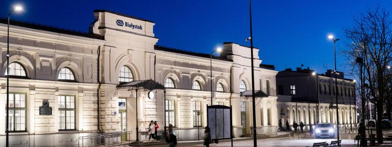 Białystoks restaurerade järnvägsstation i Polen är en viktig del av Rail Baltica-sträckan. Foto: Rail Baltica.
