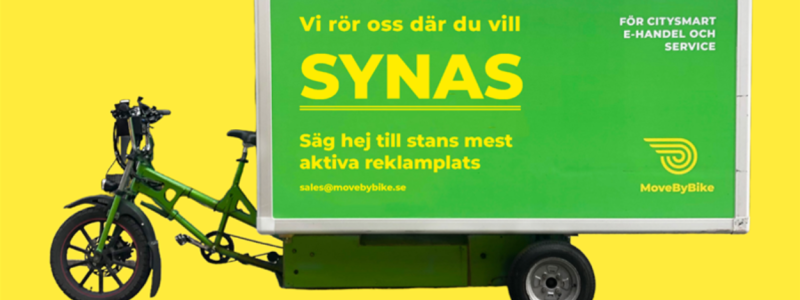 MoveByBike öppnar rörliga reklamplatser. Foto: MoveByBike