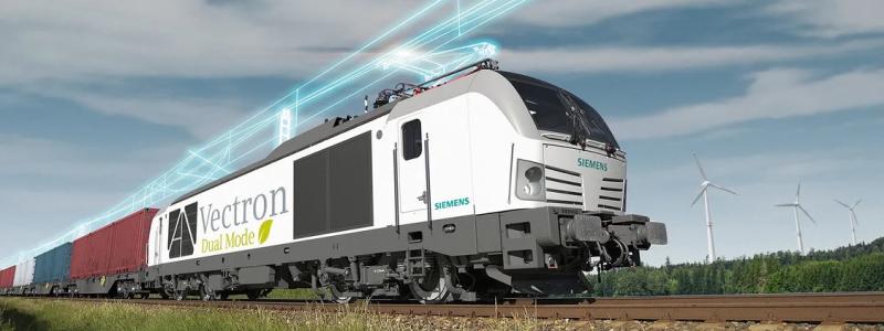 Ett Vectron Dual Mode-lok från Siemens Mobility. De nya loken ska trafikera både elektrifierade och icke-elektrifierade banor i Tyskland och Österrike. Foto: Siemens Mobility