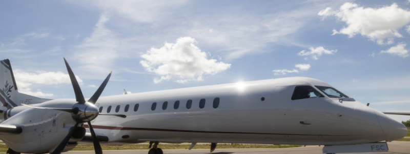 5 000 passagerare reste Malmö–Bromma första månaden. Foto: Skåne Aviation