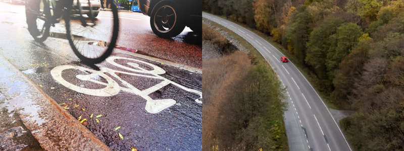 Stor är skillnad mellan stad och land när det gäller bilberoendet. Foto: Kvdbil