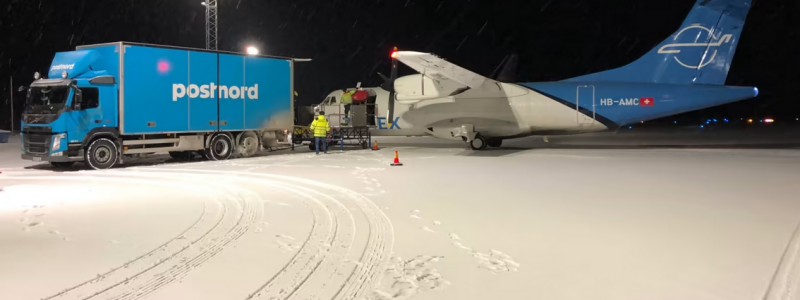 PostNord börjar åter flyga frakt från Jönköping till Stockholm-Arlanda. Foto: Jönköping Airport
