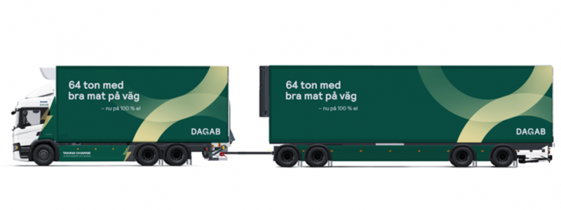 Dagab tar 64 ton tungt ellastbils-ekipage i drift. Foto: Dagab