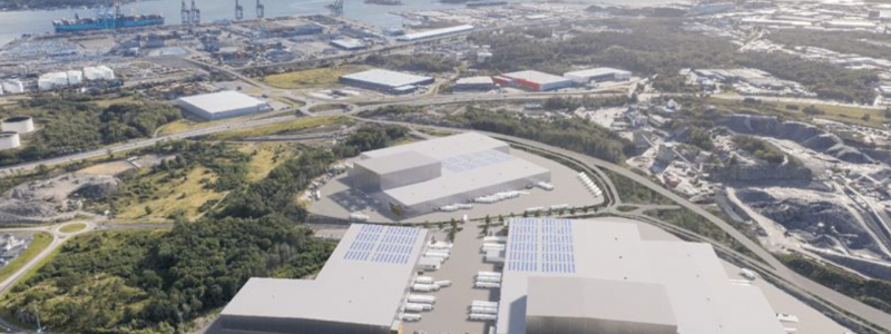 Från Halvorsäng Logistikpark är det nära till flera av Göteborgsregionens stora industrier och leverantörer. Foto: Castellum