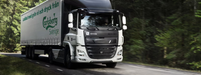 Einride tillhandahåller hållbar transportlösning. Foto: Carlsberg